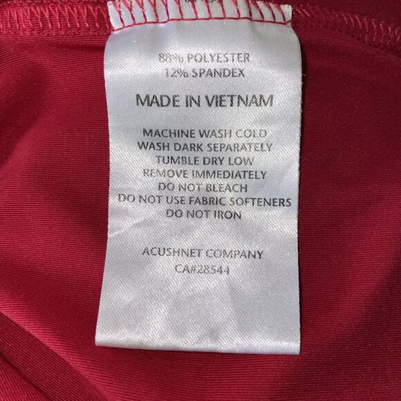 Footjoy Mens Polo Shirt Size Large Red Golf Stretch Short Sleeve - Picture 6 of 6